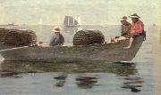 Winslow Homer three boys in a dory Sweden oil painting artist